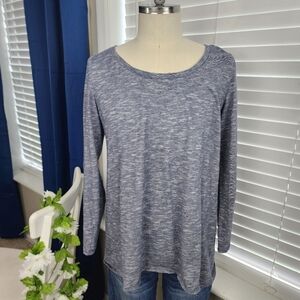 Great Northwest Indigo Blue Grey Long Sleeve Shirt Large